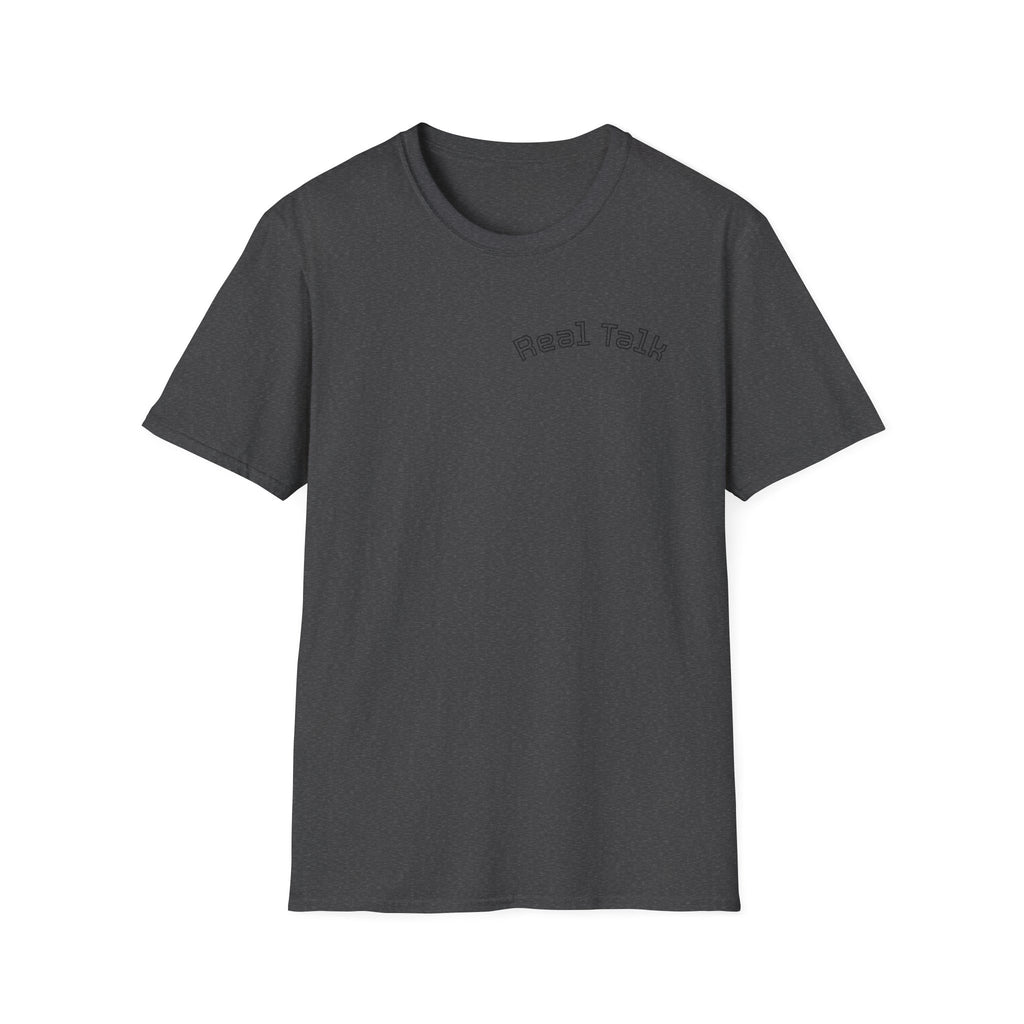 Real Talk Tee — Minimalist Chest Script T-Shirt