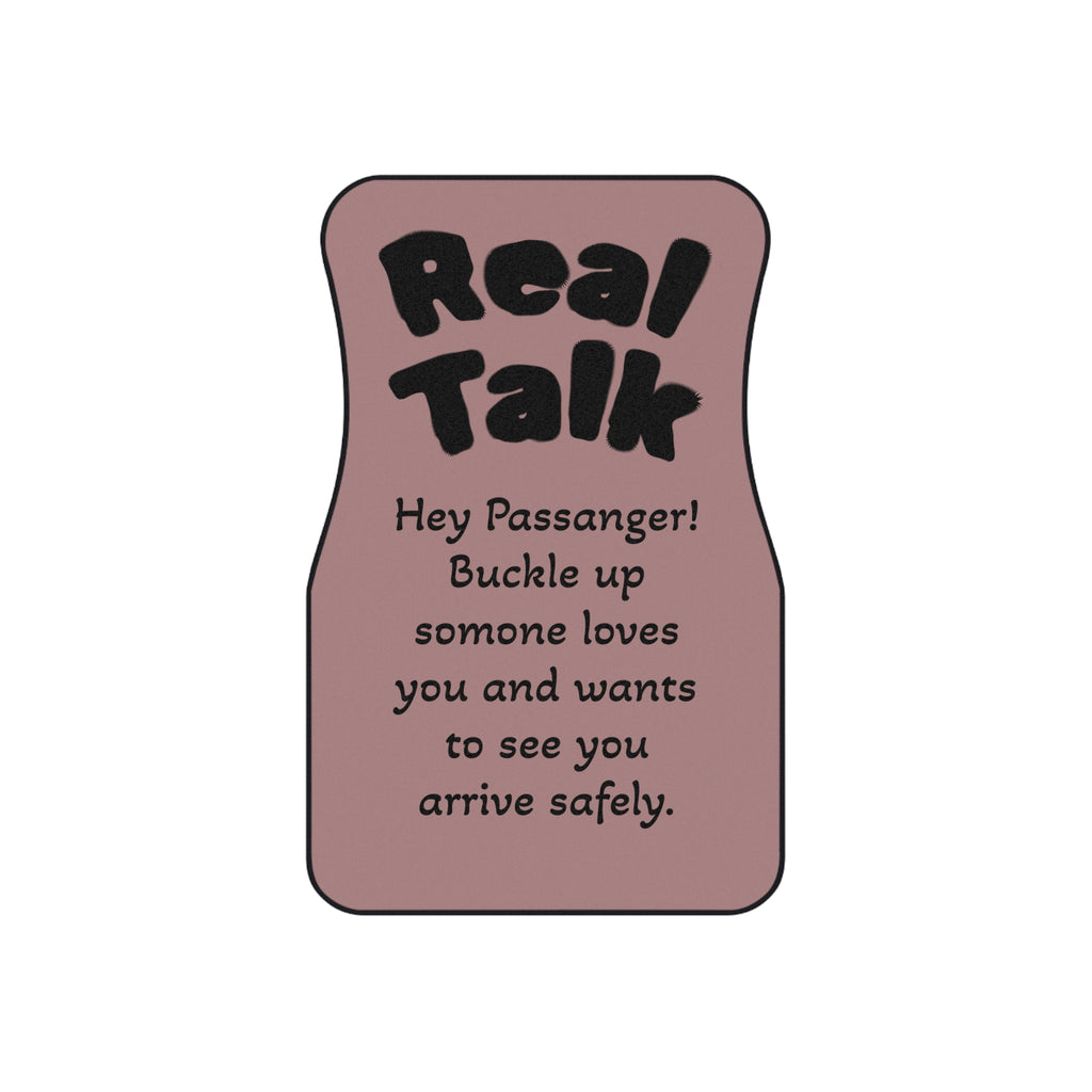 Real Talk Car Mats — Front Seat Safety Reminder Floor Mats (2-Pack)