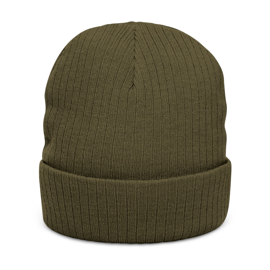 Embroidery Beanie — "Real Tak Own Your Story" Ribbed Knit Winter Hat