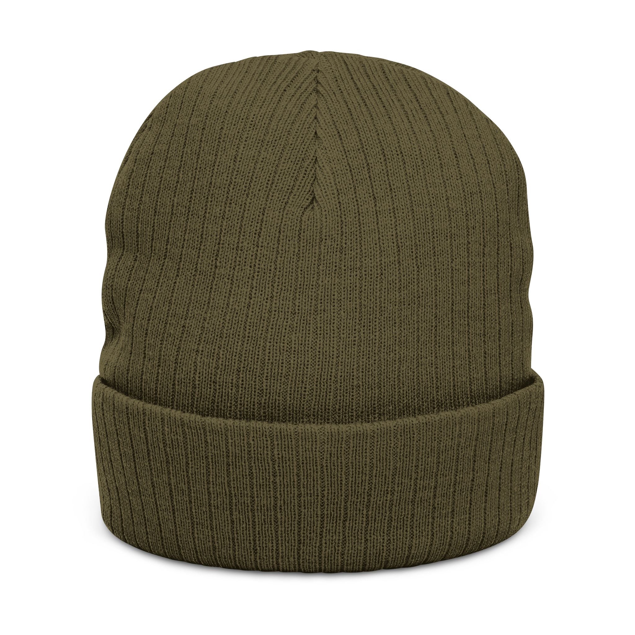Embroidery Beanie — "Real Tak Own Your Story" Ribbed Knit Winter Hat