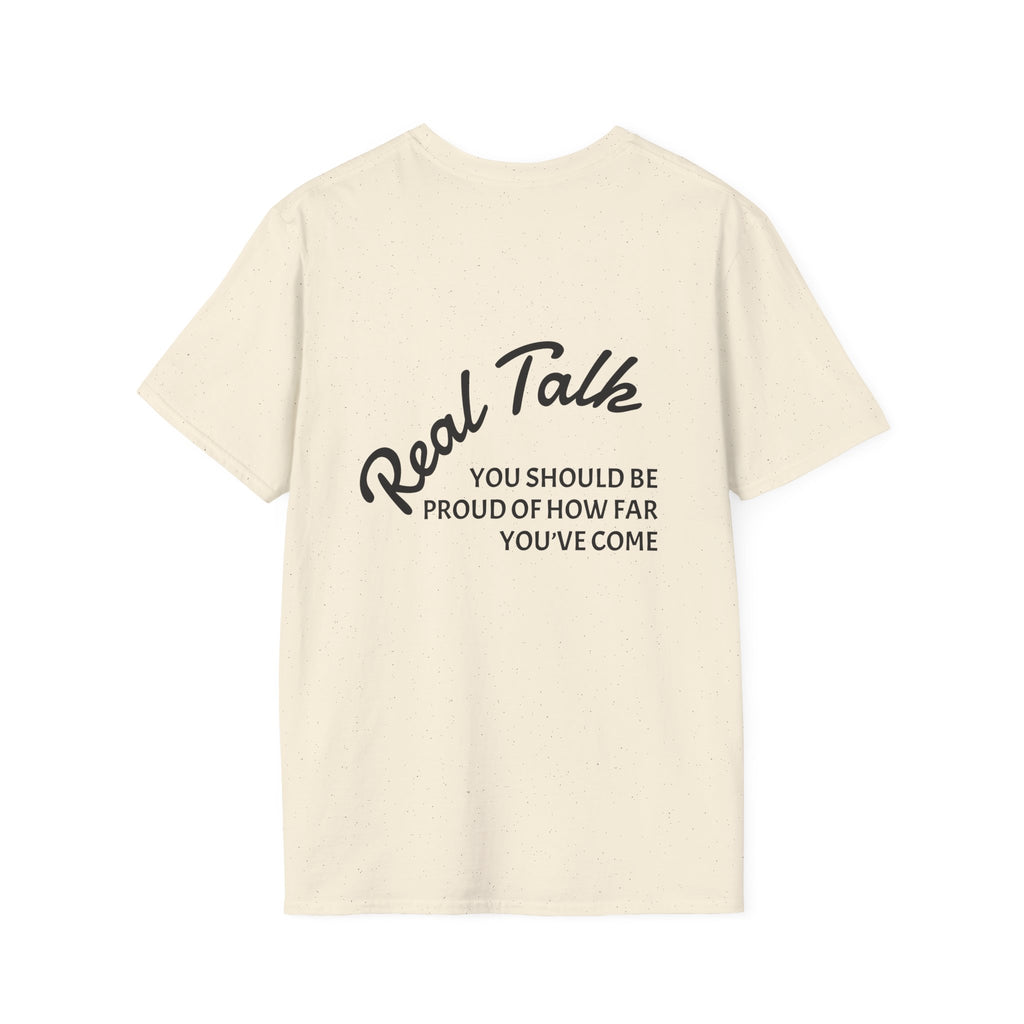 Real Talk Tee — Minimalist Chest Script T-Shirt