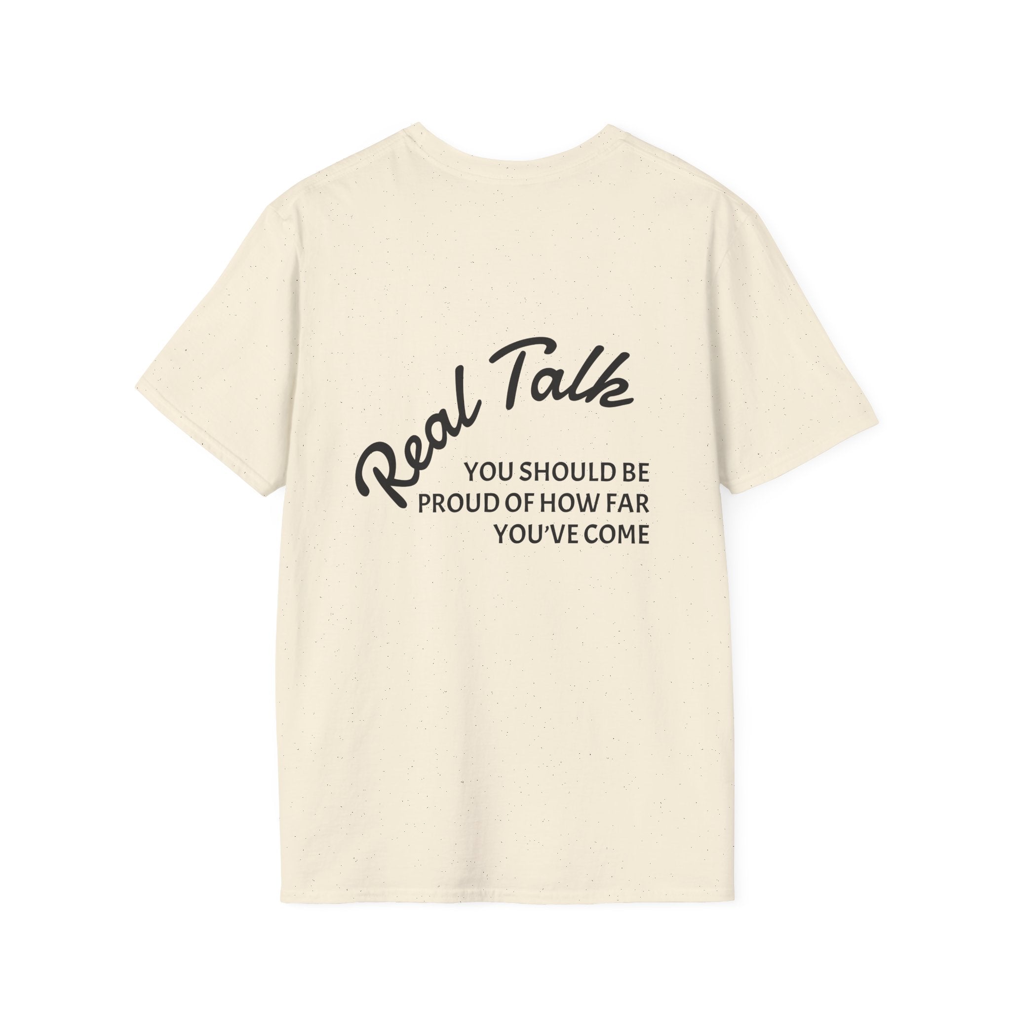 Real Talk Tee — Minimalist Chest Script T-Shirt