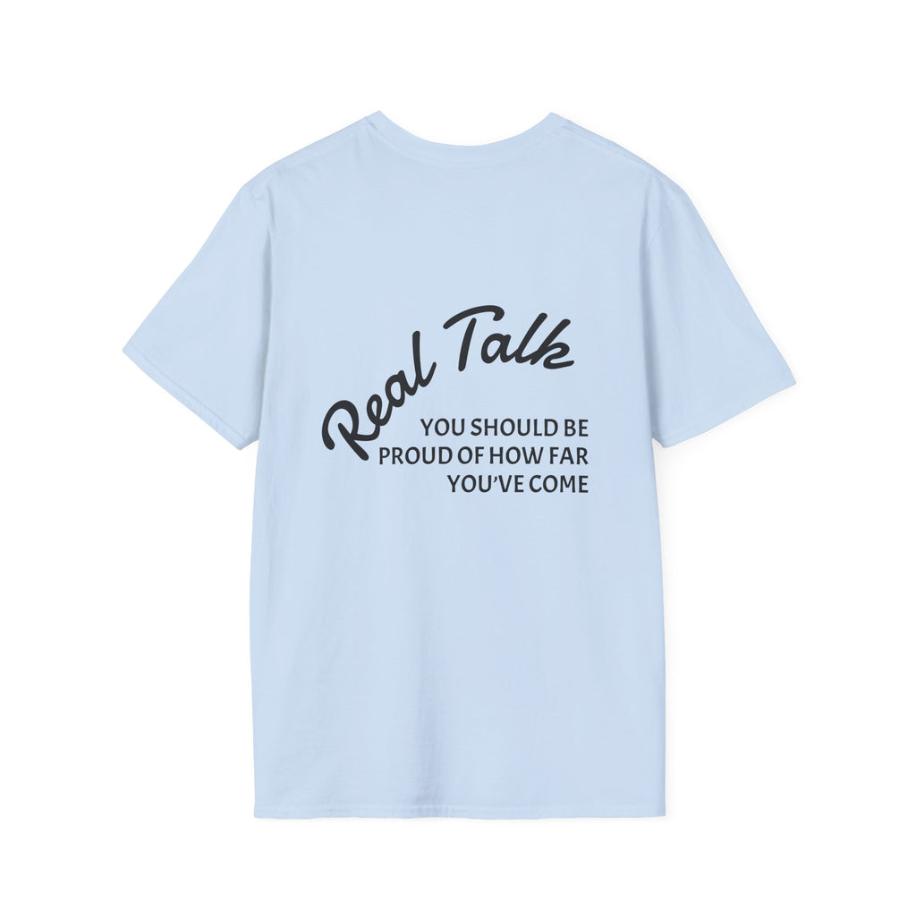 Real Talk Tee — Minimalist Chest Script T-Shirt