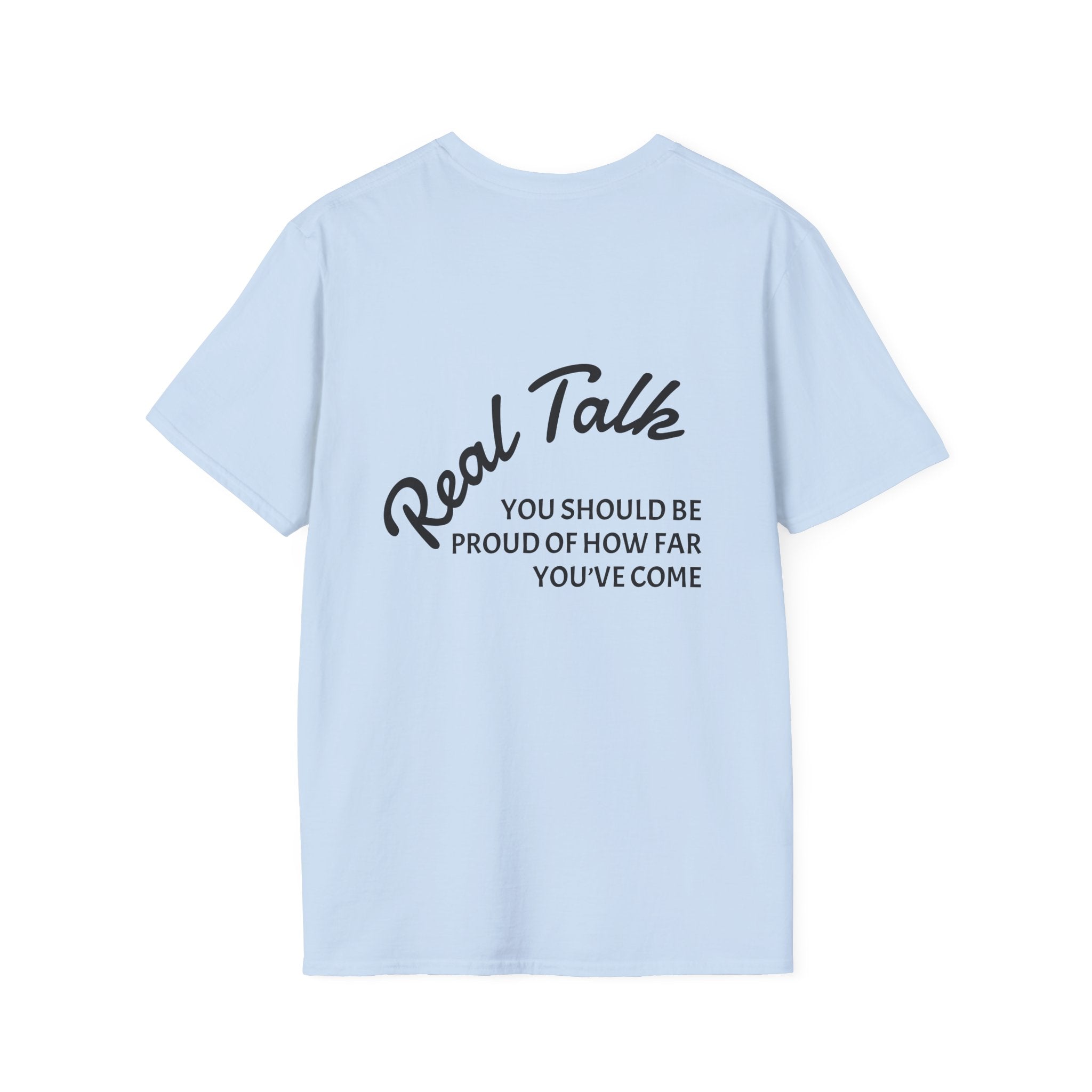 Real Talk Tee — Minimalist Chest Script T-Shirt
