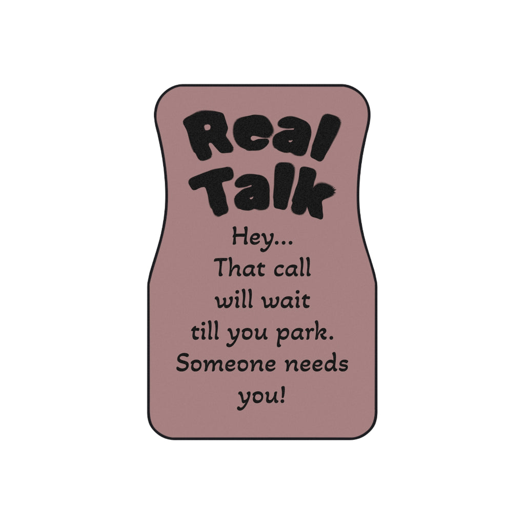 Real Talk Car Mats — Front Seat Safety Reminder Floor Mats (2-Pack)