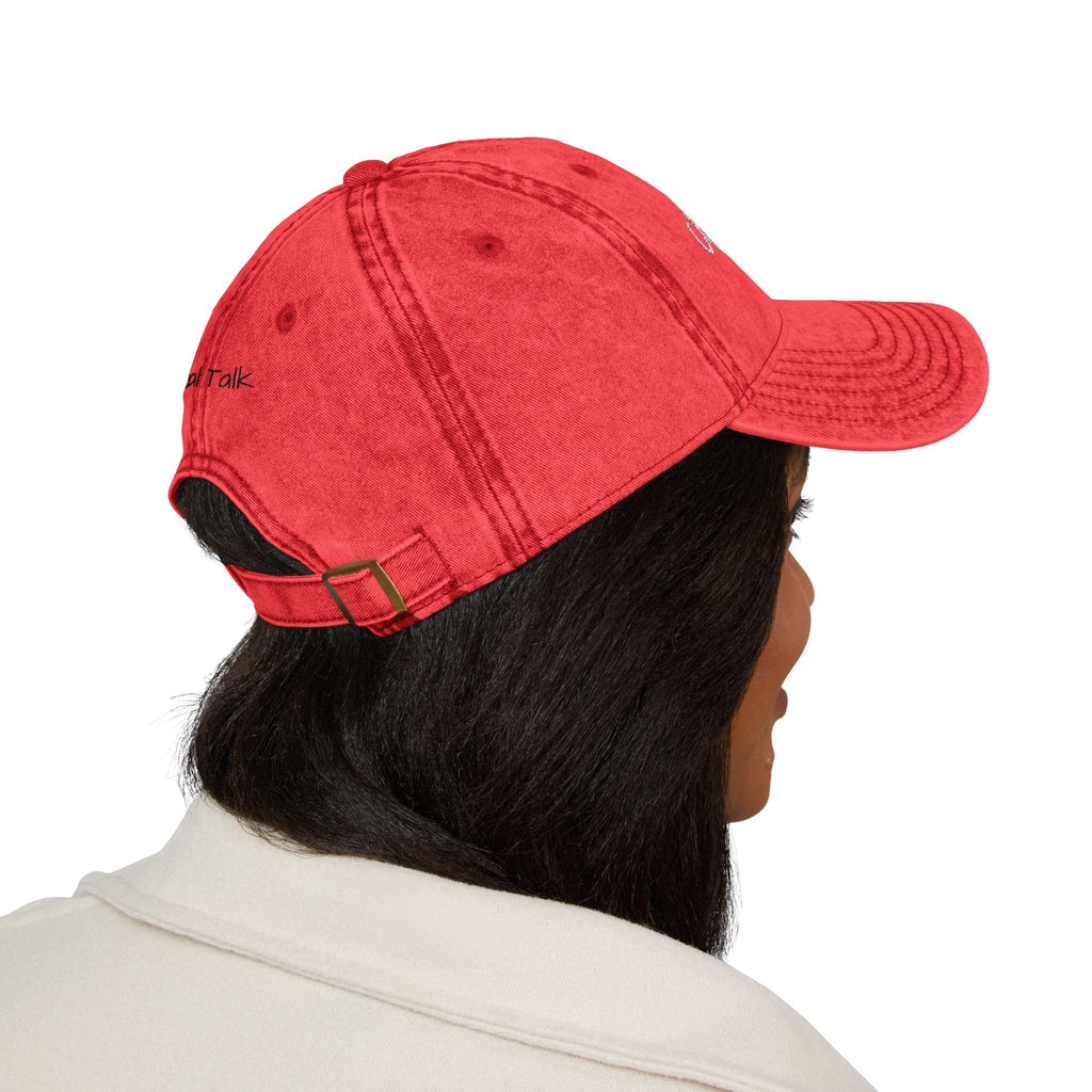 "Choose You" Embroidered Vintage Cap — Distressed Red Baseball Hat for Self-Love & Everyday Wear