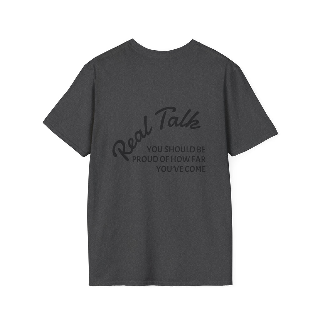 Real Talk Tee — Minimalist Chest Script T-Shirt