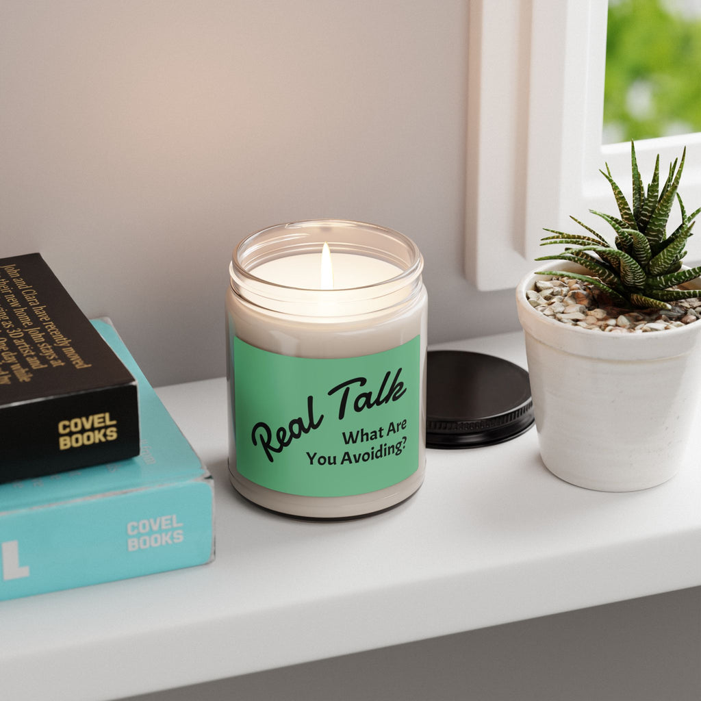 Real Talk Soy Candle — "What Are You Avoiding?" 9oz Scented Jar