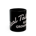 Real Talk Mug — "Keep Growing" Inspirational Black Coffee Mug (11oz, 15oz)