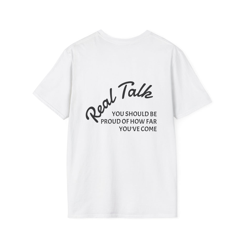 Real Talk Tee — Minimalist Chest Script T-Shirt