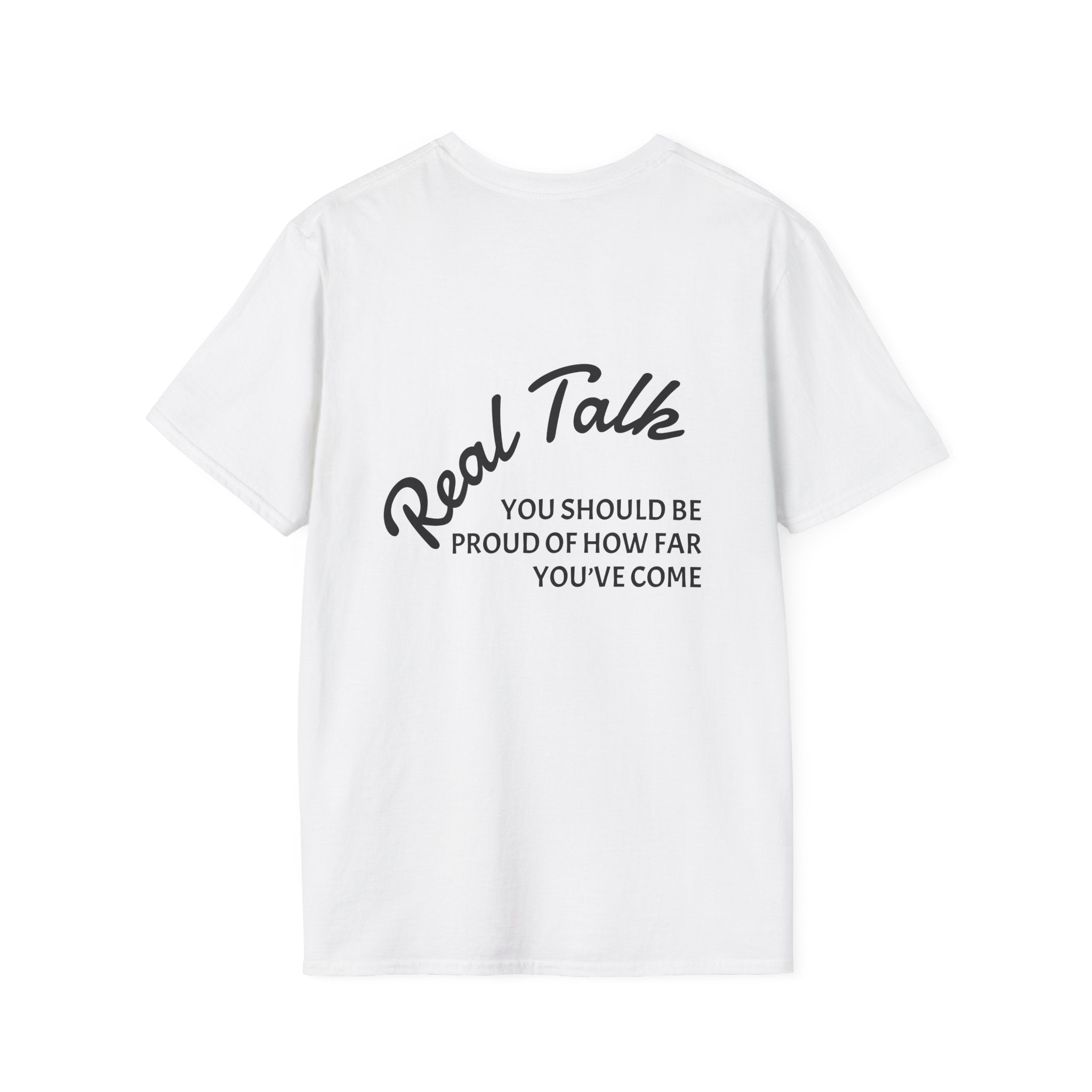 Real Talk Tee — Minimalist Chest Script T-Shirt