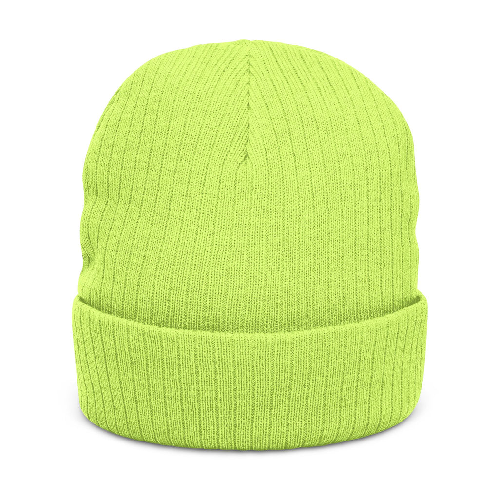 Embroidery Beanie — "Real Tak Own Your Story" Ribbed Knit Winter Hat