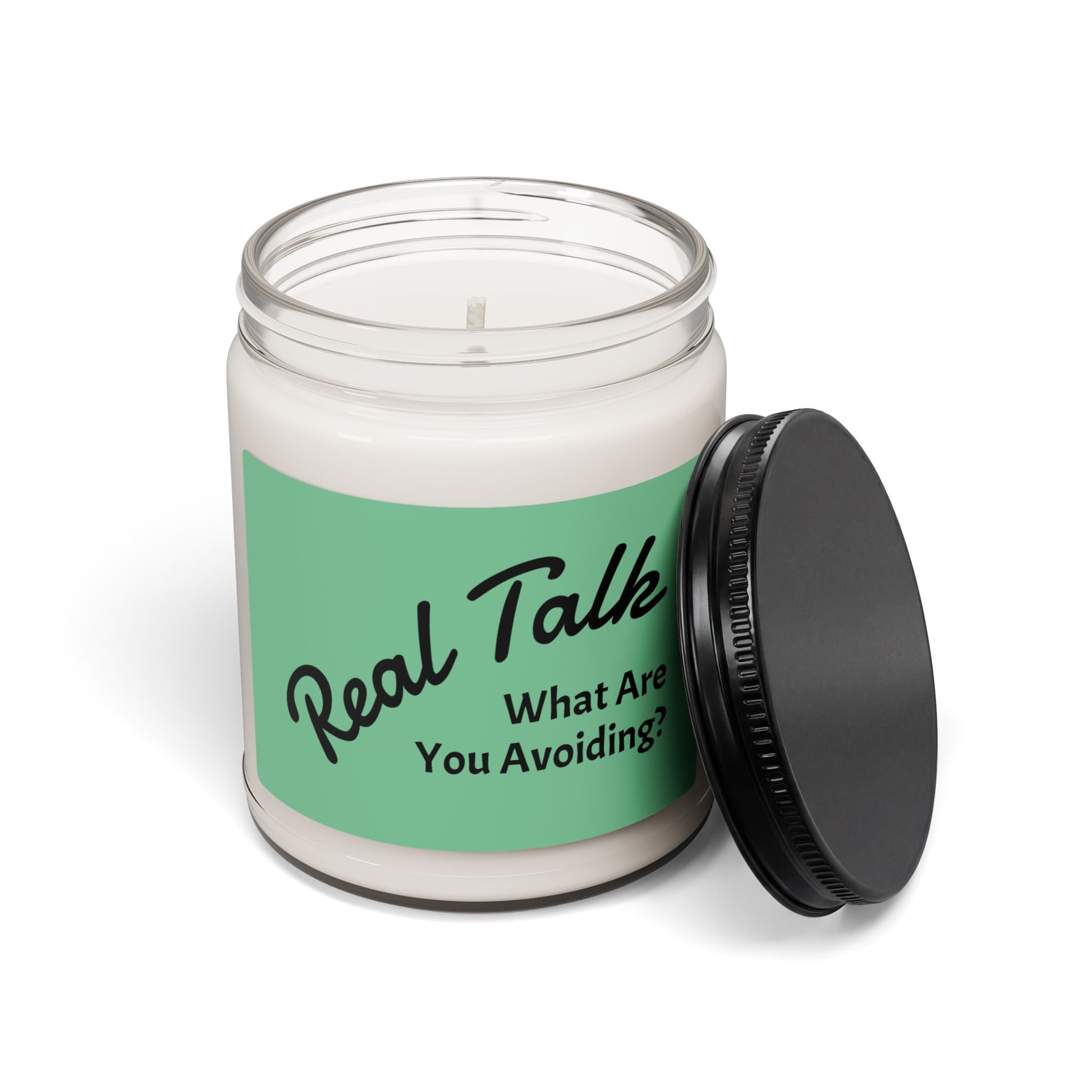 Real Talk Soy Candle — "What Are You Avoiding?" 9oz Scented Jar