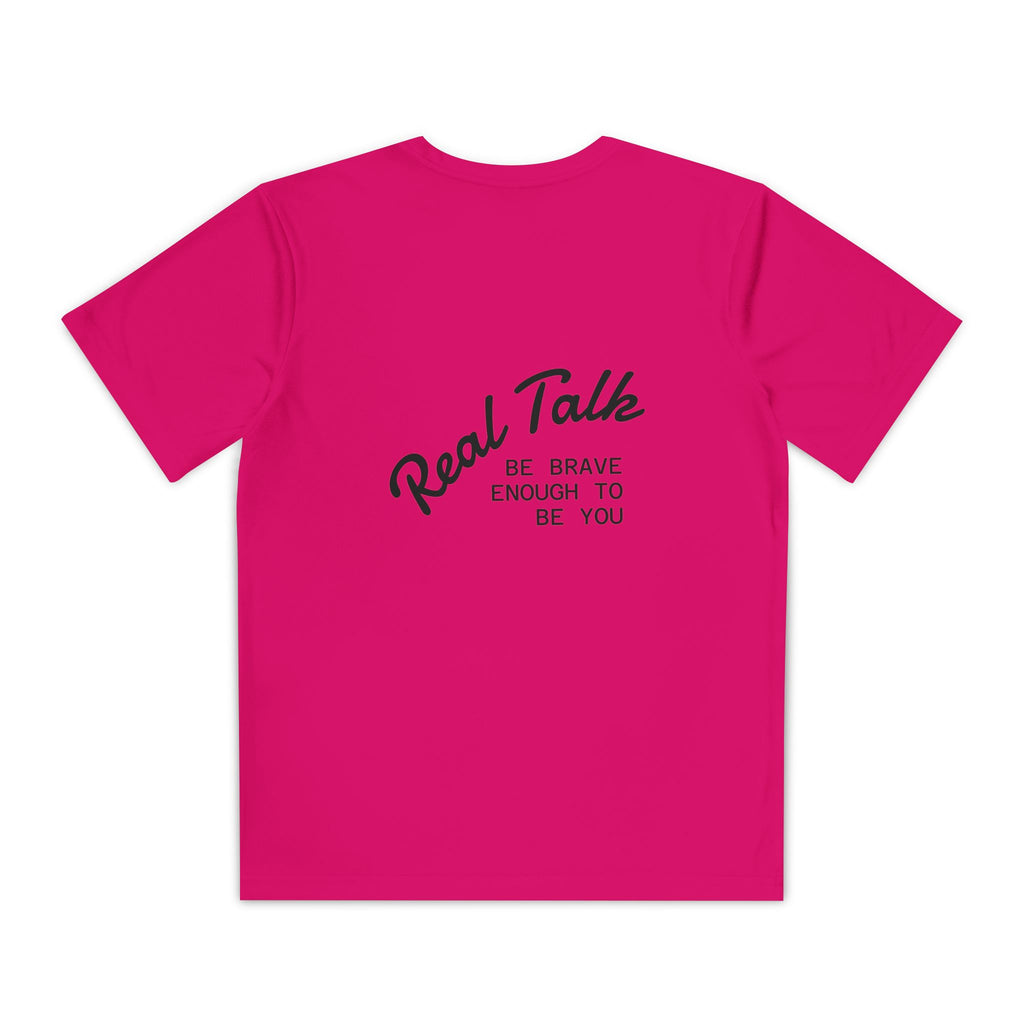 Youth Tee — "Real Talk: Be Brave Enough to Be You" Motivational Youth Shirt