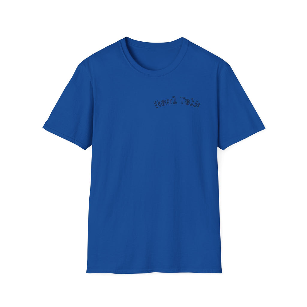 Real Talk Tee — Minimalist Chest Script T-Shirt
