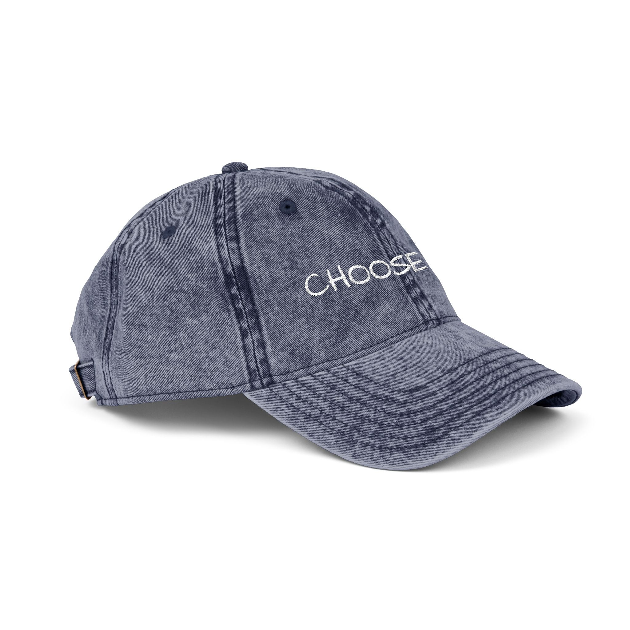 "Choose You" Embroidered Vintage Cap — Distressed Red Baseball Hat for Self-Love & Everyday Wear
