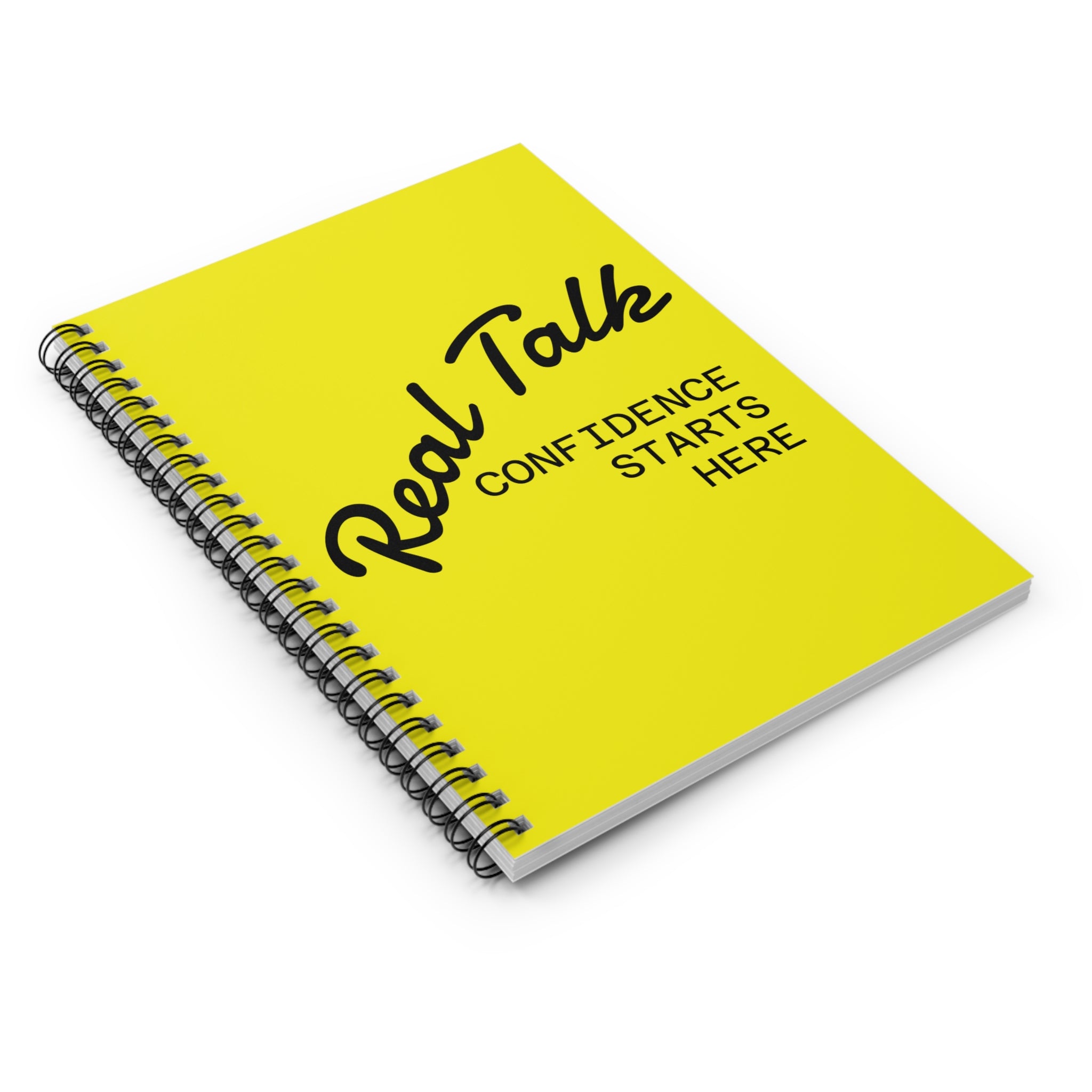 Notebook — "Real Talk: Confidence Starts Here" Spiral Ruled Journal
