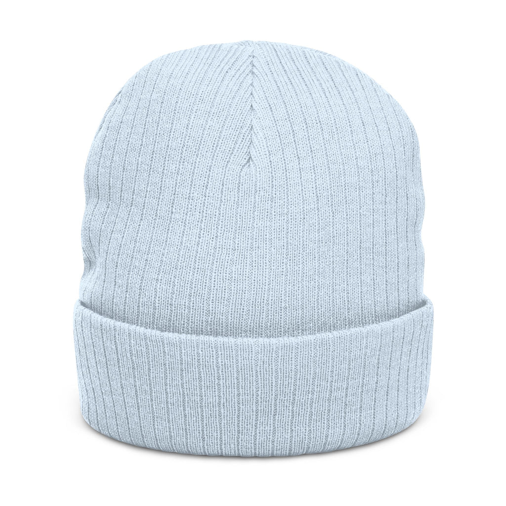 Embroidery Beanie — "Real Tak Own Your Story" Ribbed Knit Winter Hat