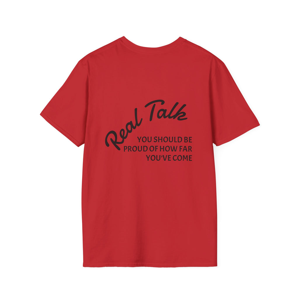 Real Talk Tee — Minimalist Chest Script T-Shirt