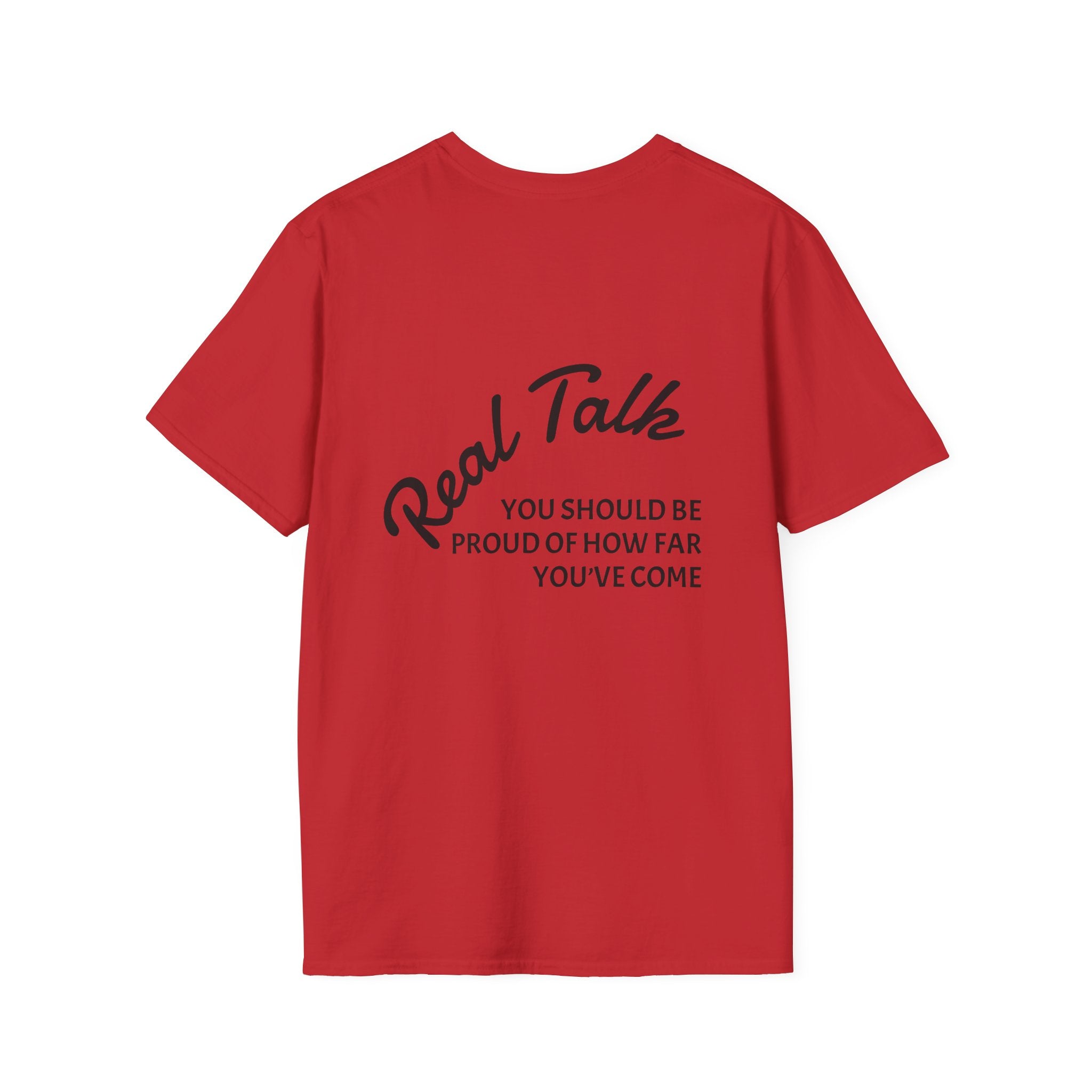 Real Talk Tee — Minimalist Chest Script T-Shirt