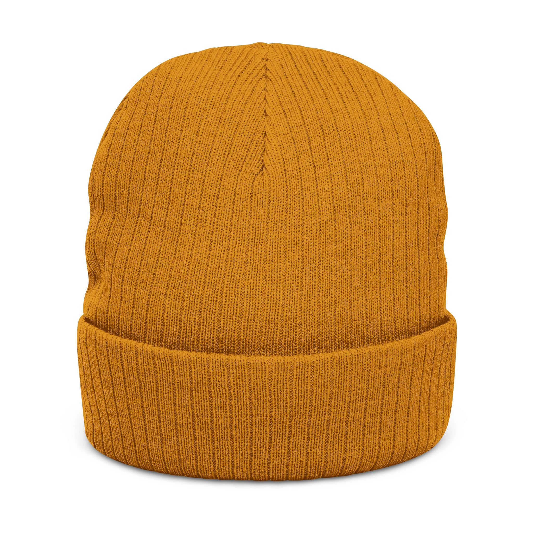 Embroidery Beanie — "Real Tak Own Your Story" Ribbed Knit Winter Hat