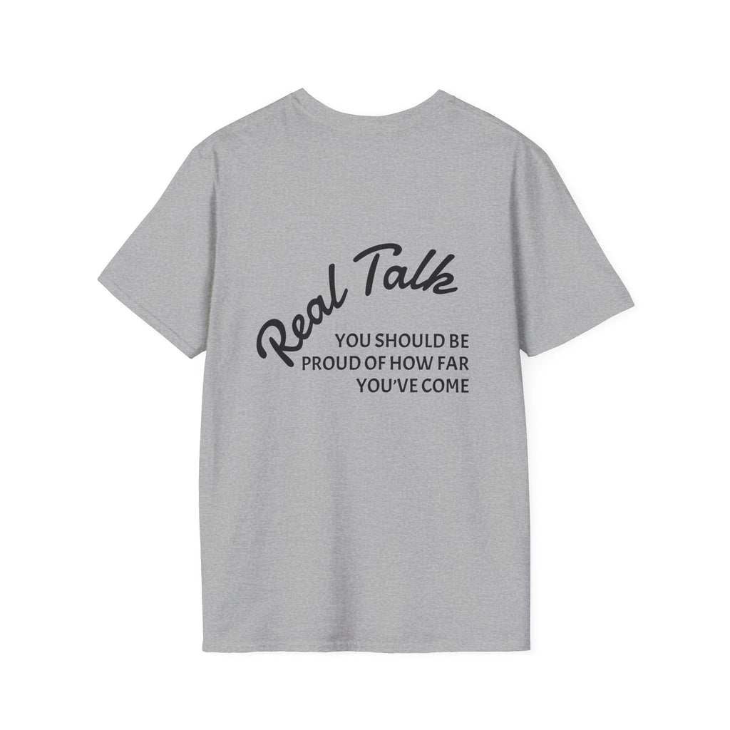 Real Talk Tee — Minimalist Chest Script T-Shirt