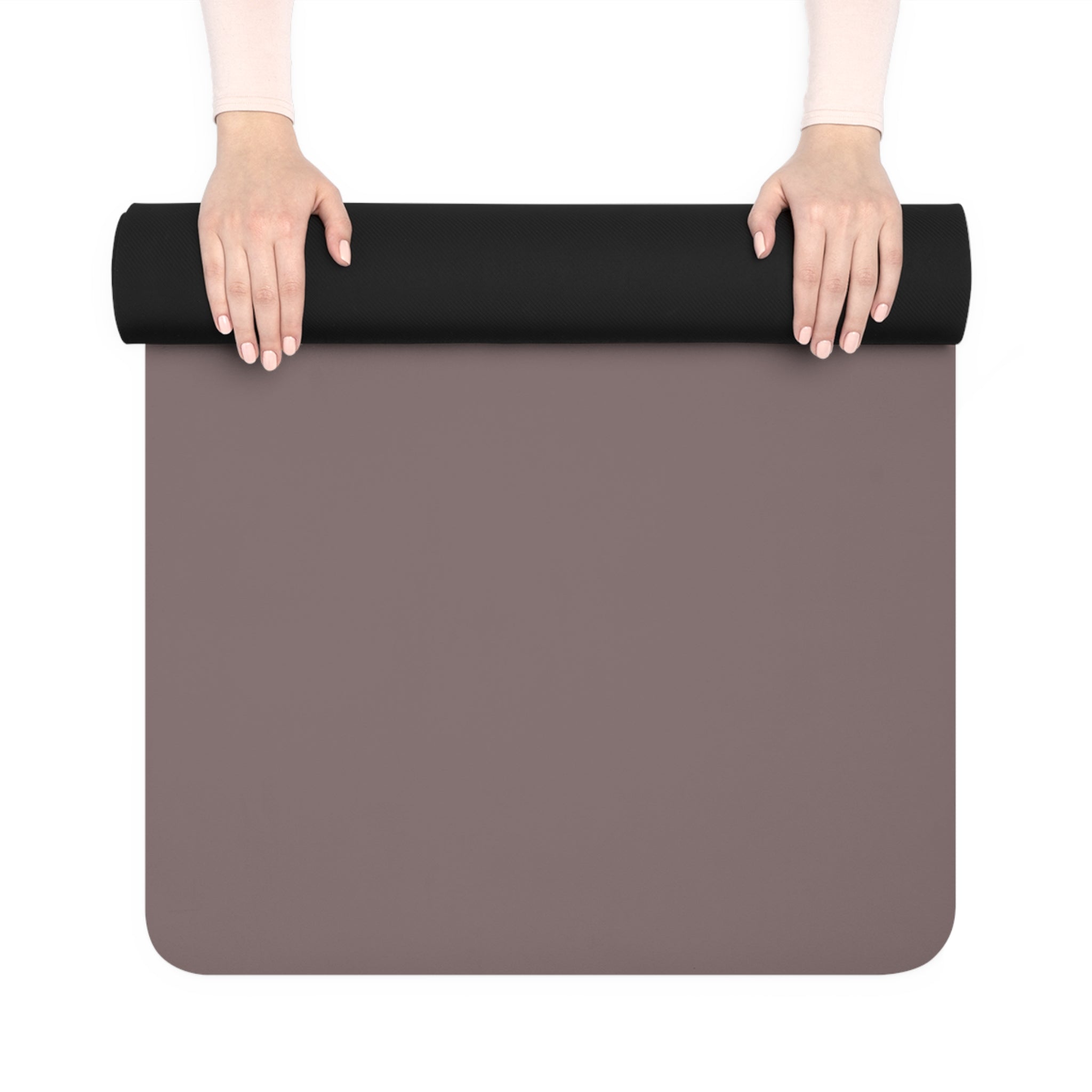 Rubber Yoga Mat — "Real Talk: I Release What No Longer Serves Me" Motivational Non-Slip Mat