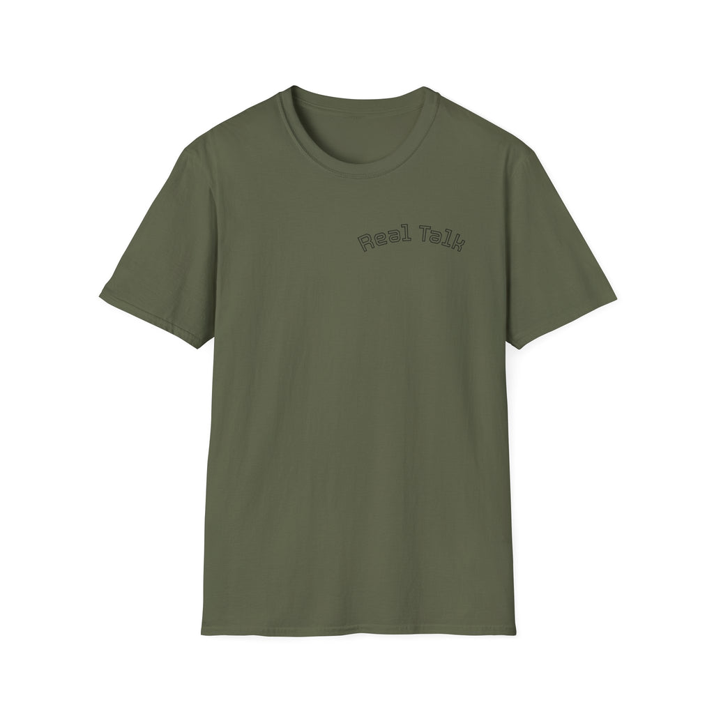 Real Talk Tee — Minimalist Chest Script T-Shirt