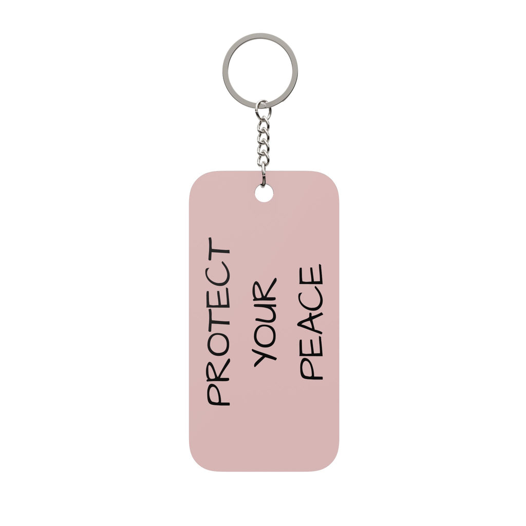 Protect Your Peace Keychain Charm — Double-Sided “Real Talk” Inspirational Keyring