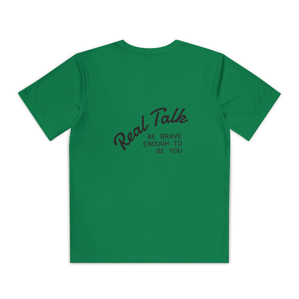 Youth Tee — "Real Talk: Be Brave Enough to Be You" Motivational Youth Shirt