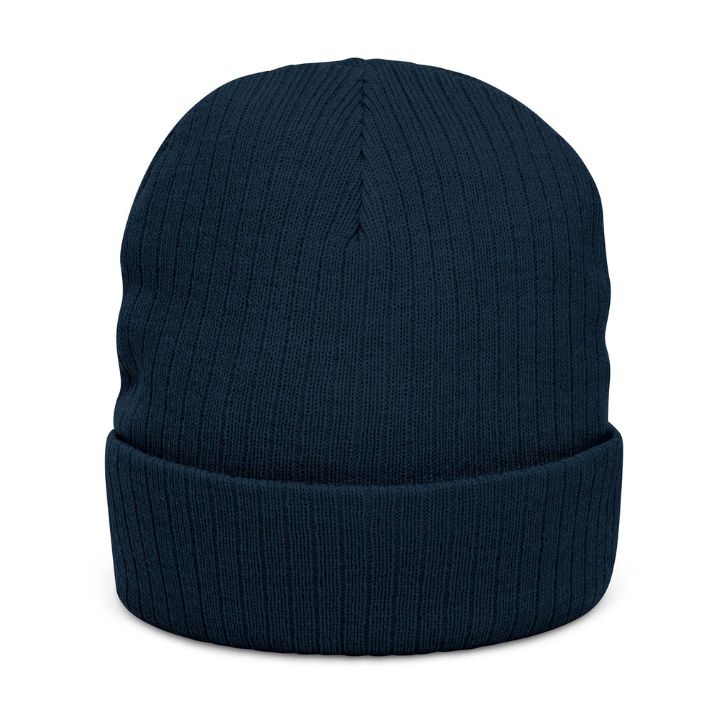 Embroidery Beanie — "Real Tak Own Your Story" Ribbed Knit Winter Hat