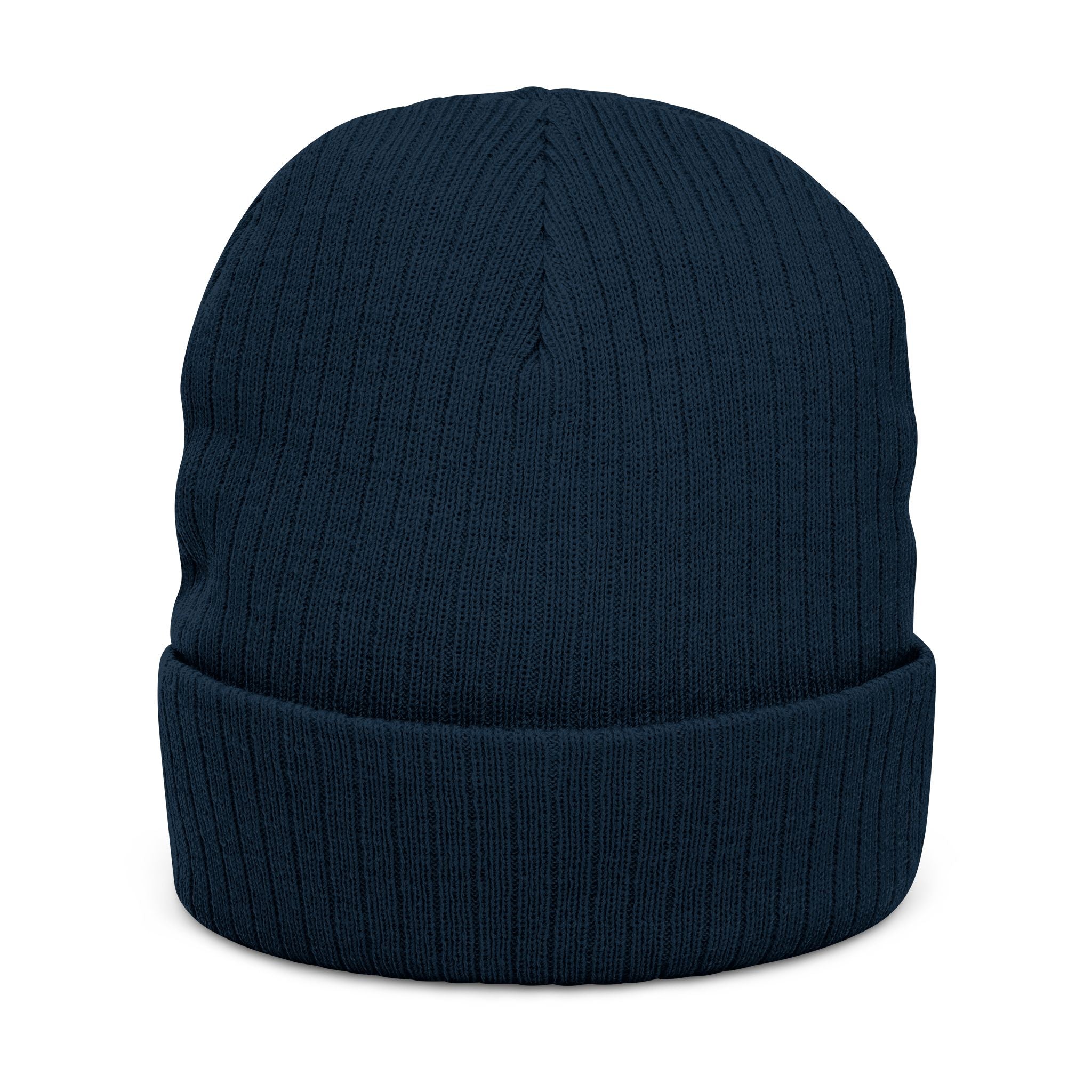 Embroidery Beanie — "Real Tak Own Your Story" Ribbed Knit Winter Hat