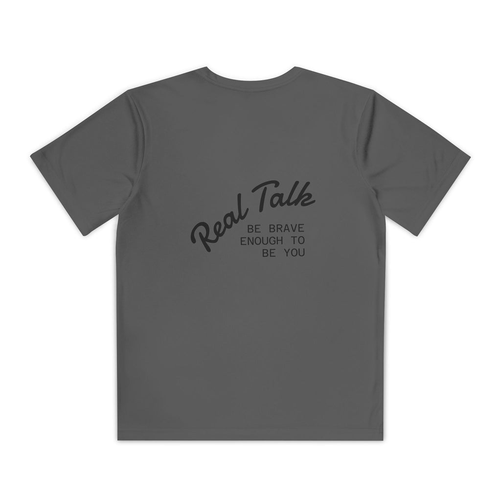 Youth Tee — "Real Talk: Be Brave Enough to Be You" Motivational Youth Shirt