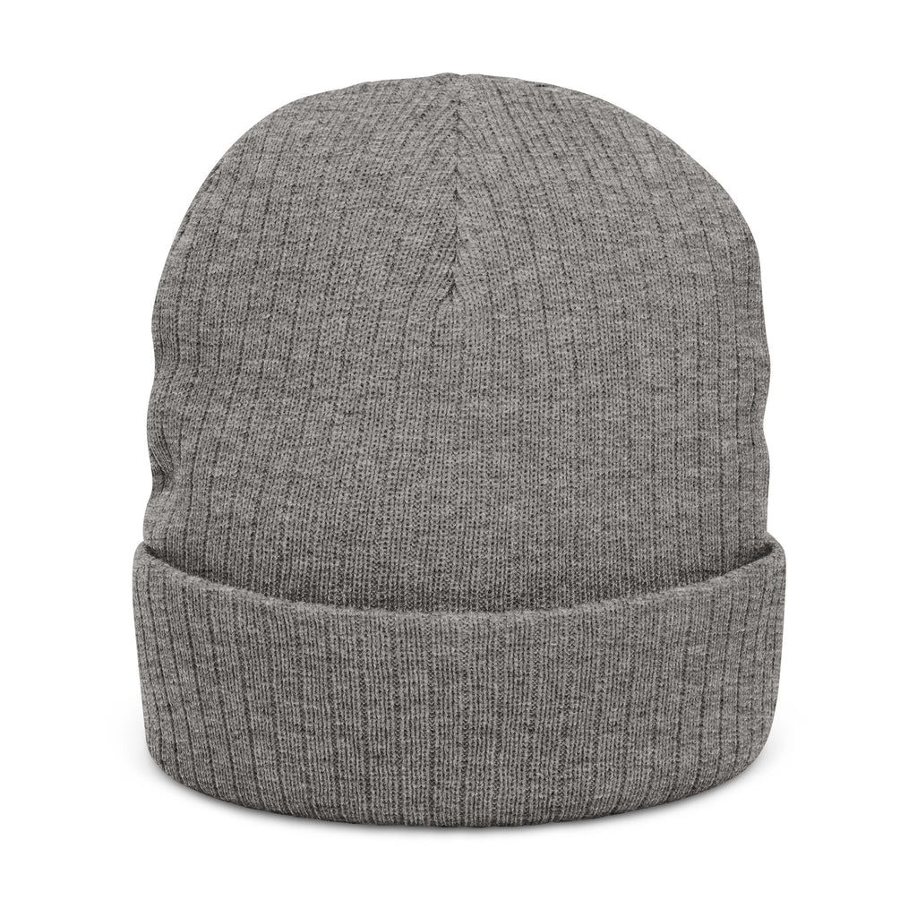Embroidery Beanie — "Real Tak Own Your Story" Ribbed Knit Winter Hat