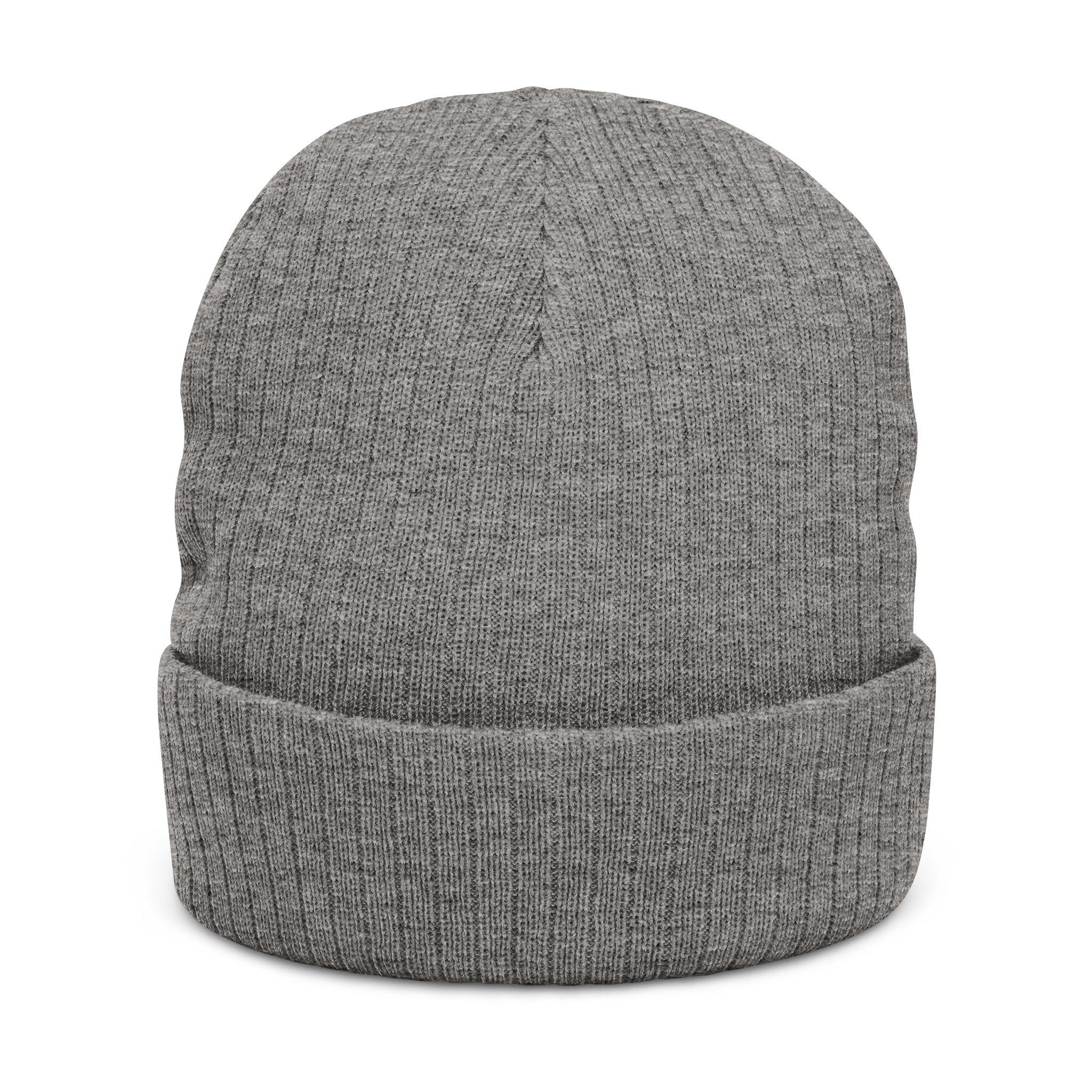 Embroidery Beanie — "Real Tak Own Your Story" Ribbed Knit Winter Hat