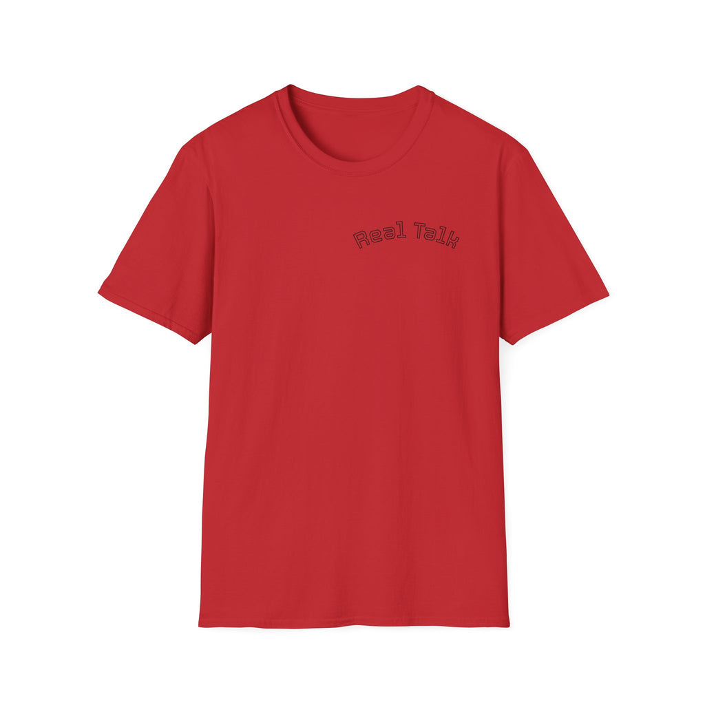 Real Talk Tee — Minimalist Chest Script T-Shirt