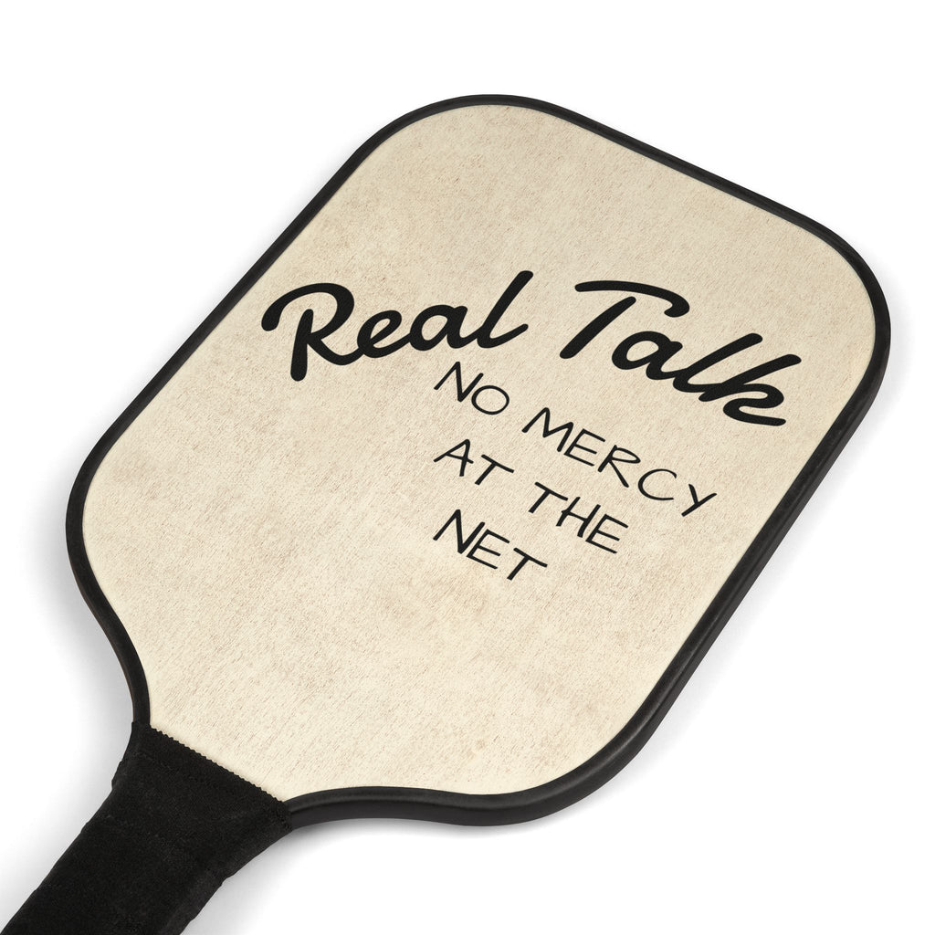 Pickleball Paddle Set — "Real Talk: No Mercy at the Net" Two-Paddle Kit with Balls