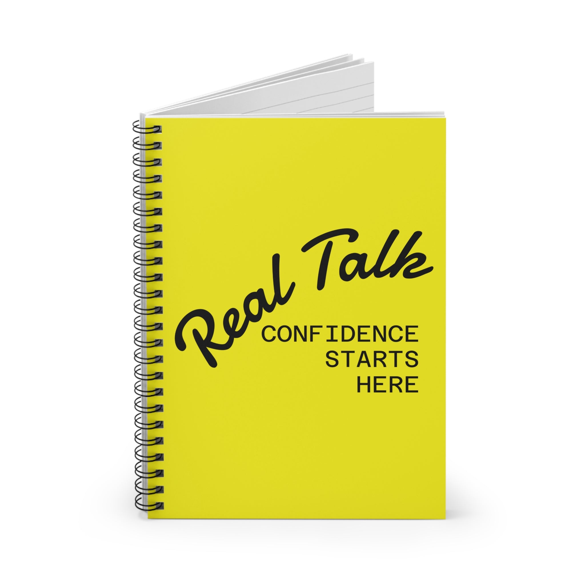 Notebook — "Real Talk: Confidence Starts Here" Spiral Ruled Journal