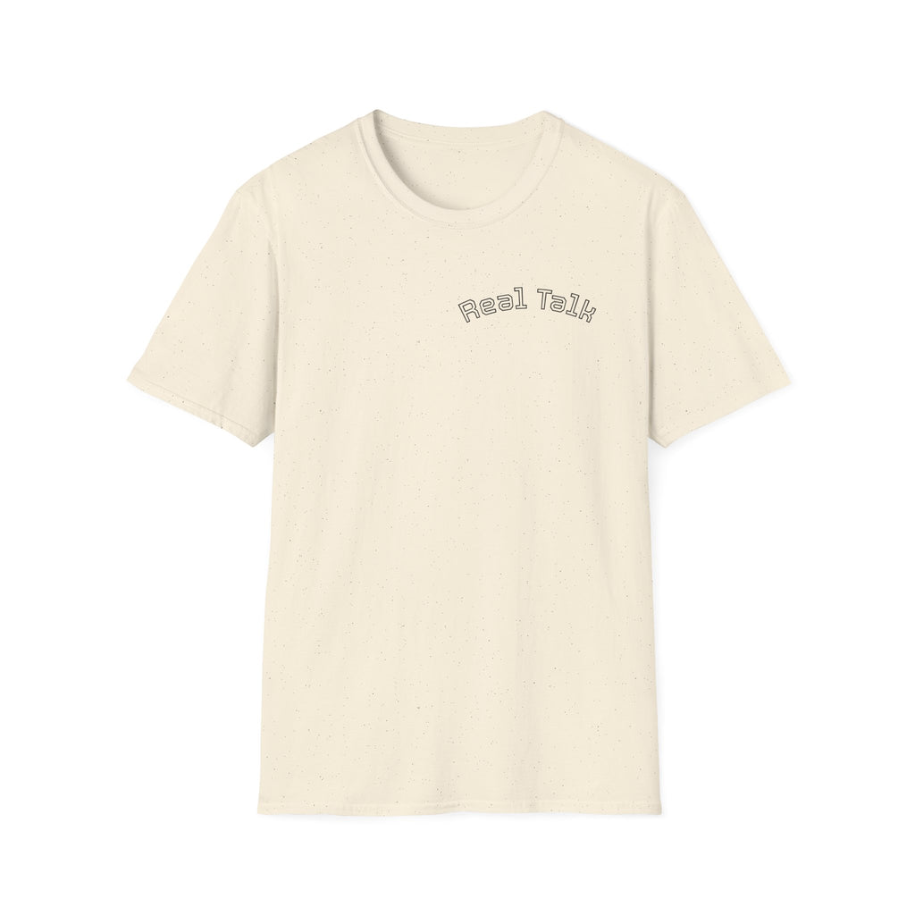 Real Talk Tee — Minimalist Chest Script T-Shirt
